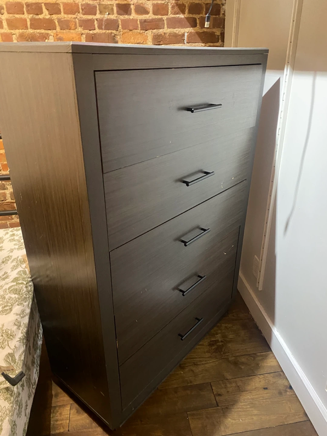 Dark Gray 5-Drawer Dresser