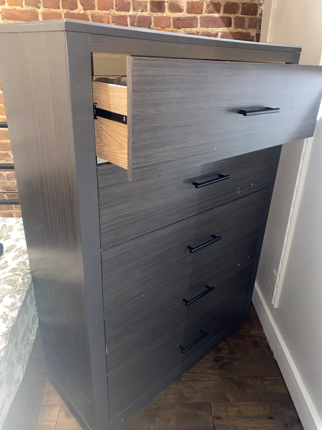 Dark Gray 5-Drawer Dresser - photo 2