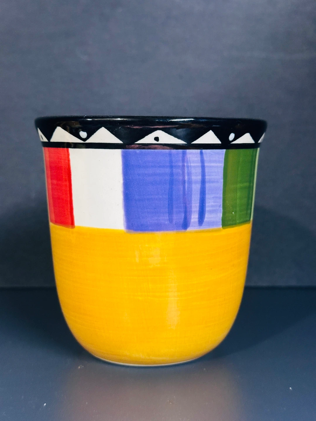 Gibson Elite Fandango Pattern Mugs Set of 4 Colorful 16oz - photo 5