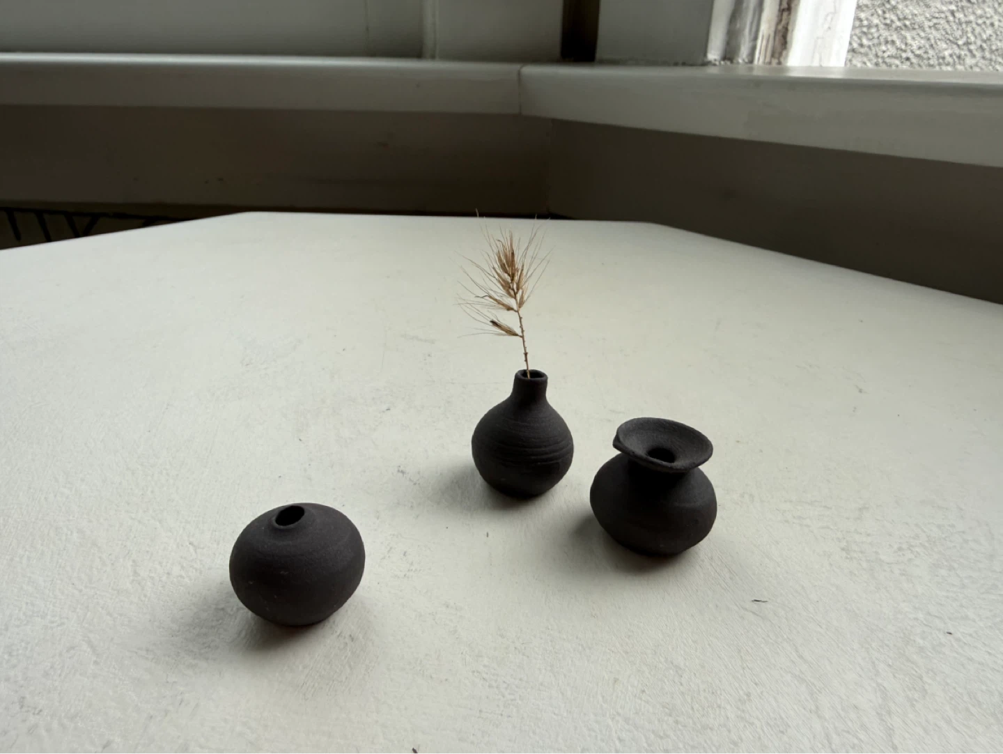 Teeny tiny handmade vases x3