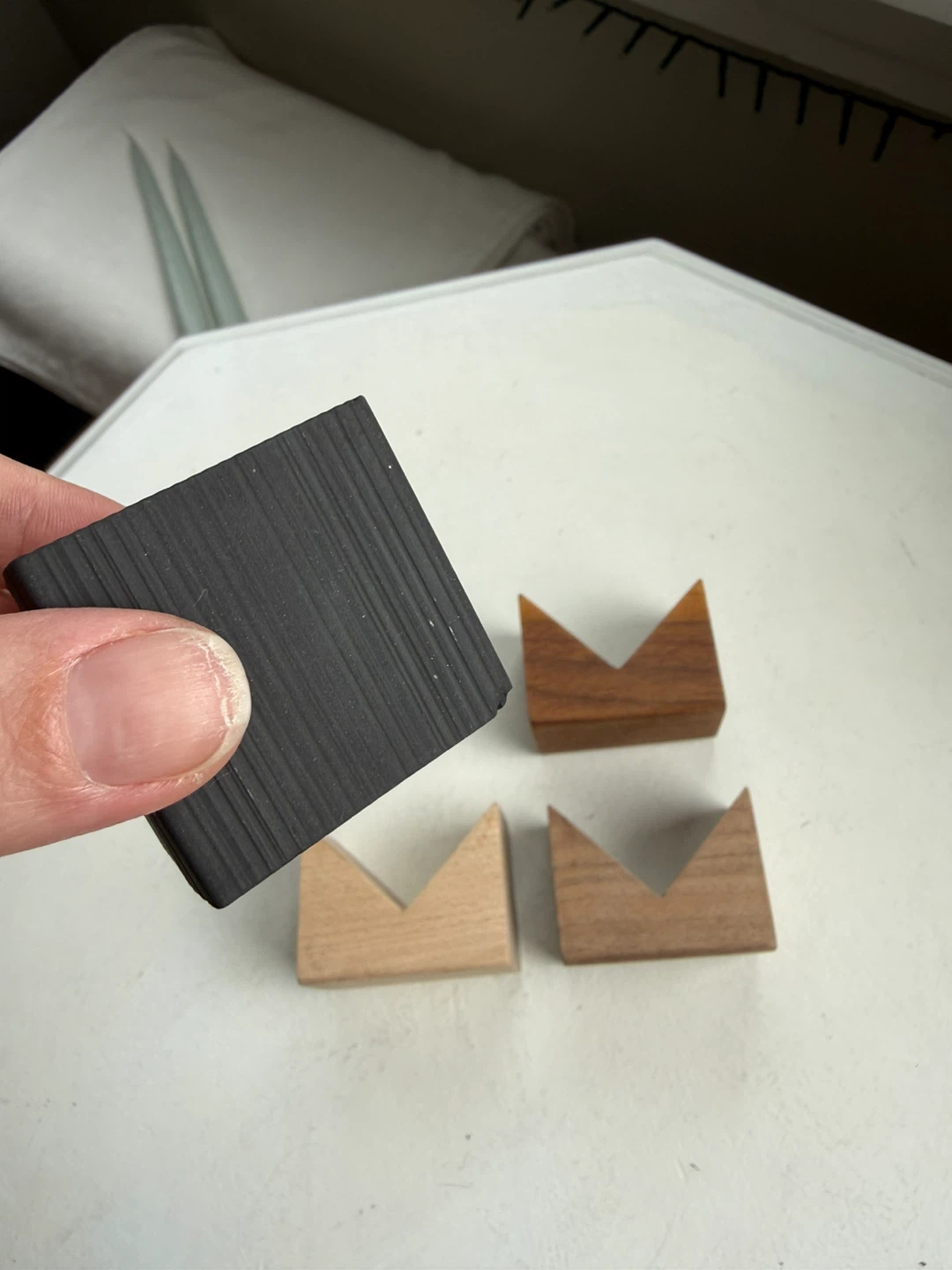 Carbon air filter w/ wood stands - photo 5
