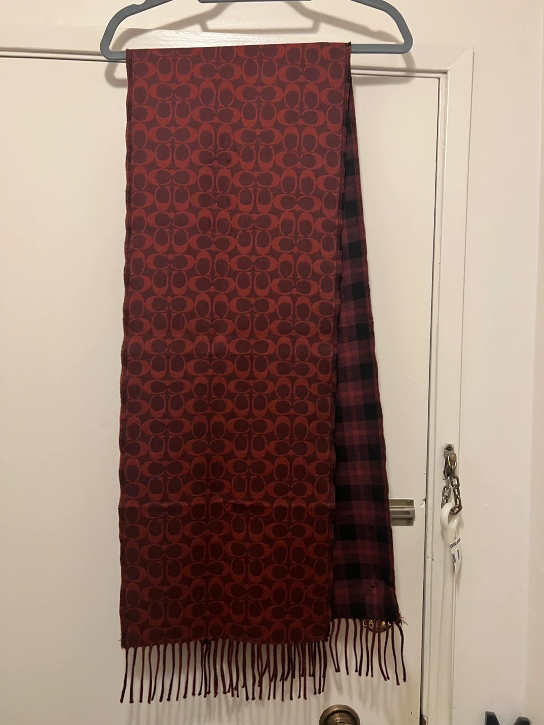 Coach Signature Scarf - Red/Black Plaid - photo 2