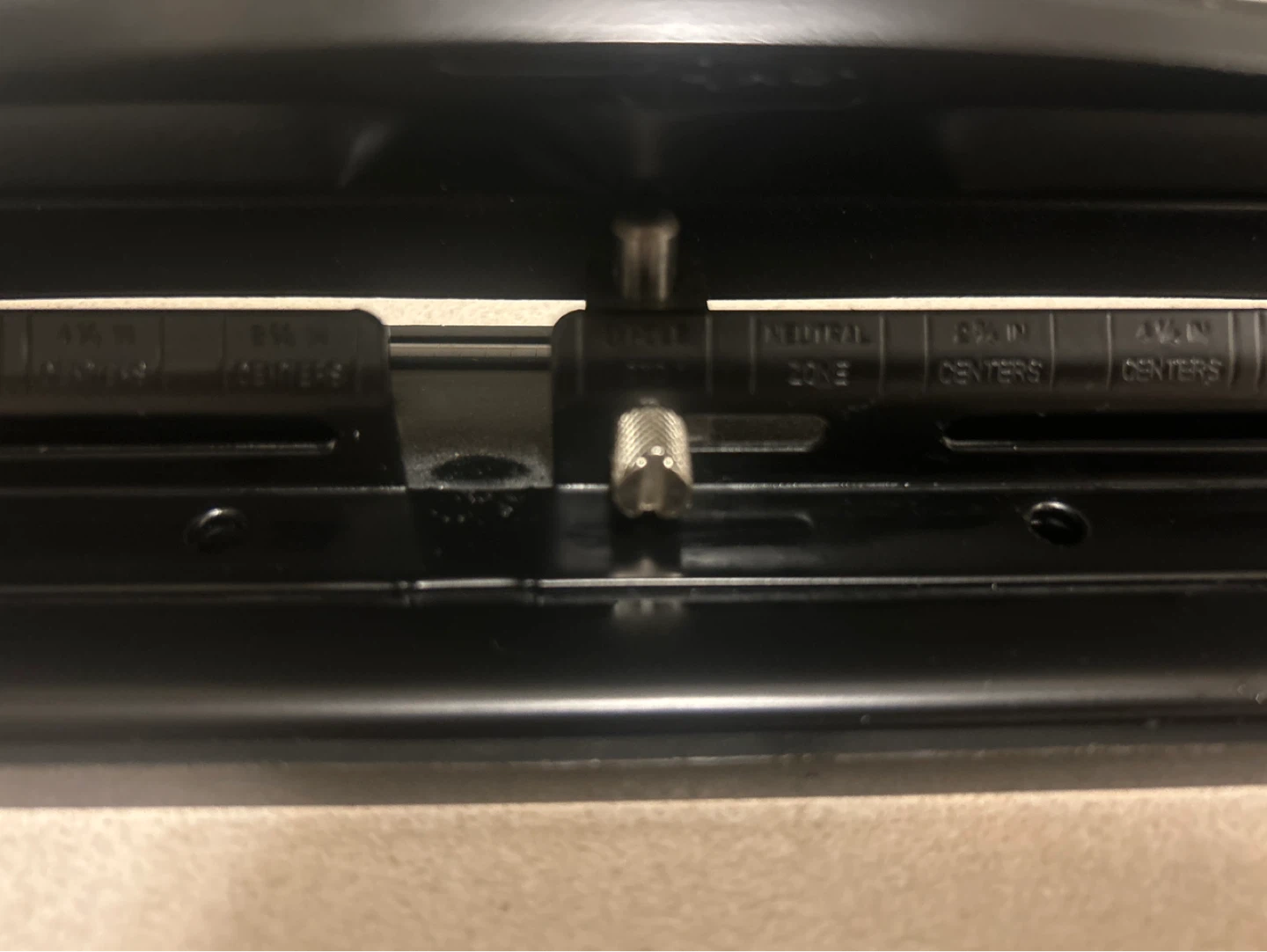 Black 2-Hole Puncher with Adjustable Guide - photo 2