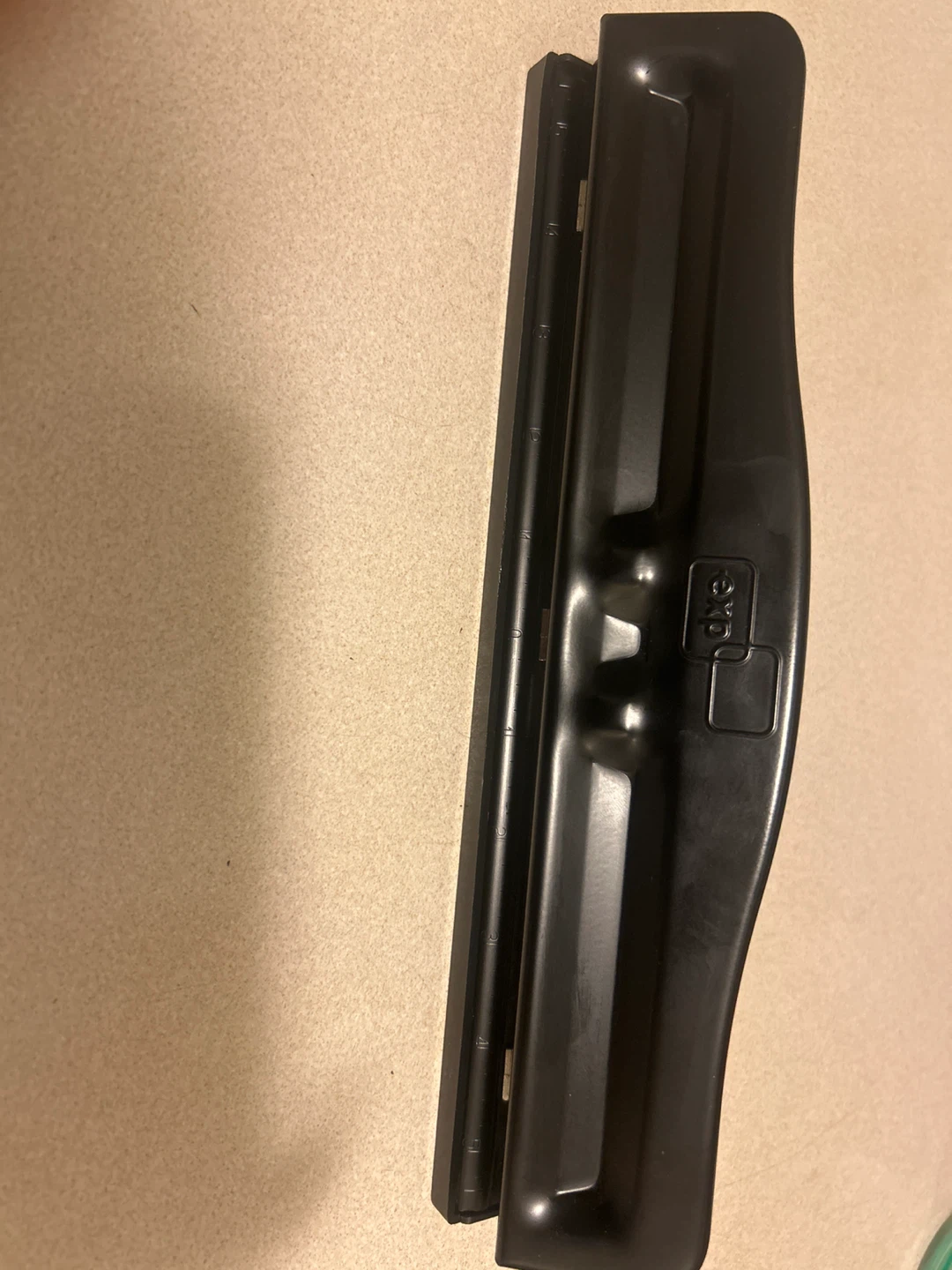 Black 2-Hole Puncher with Adjustable Guide - photo 4
