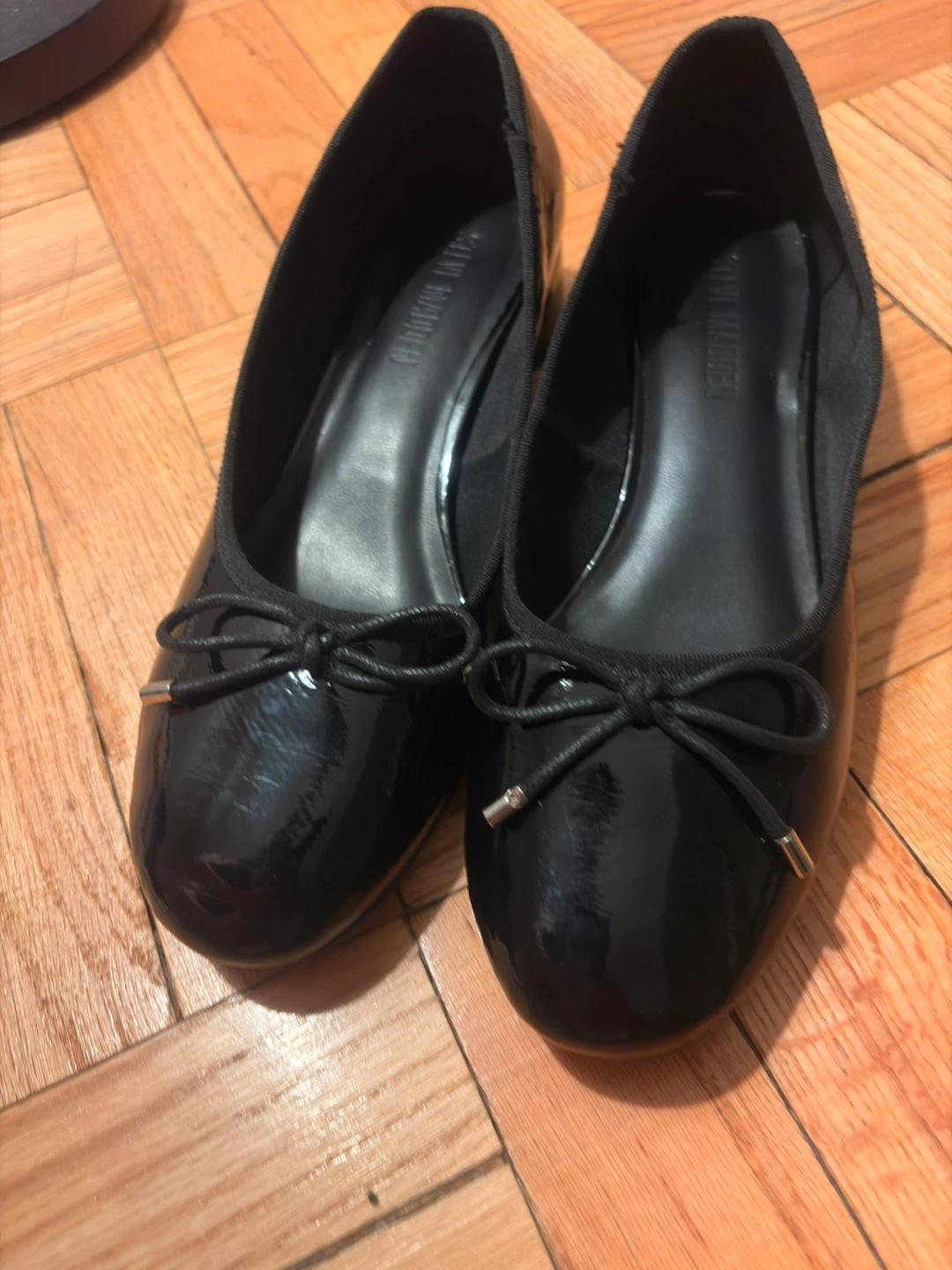Steve Madden Black Patent Ballet Flats Size 10