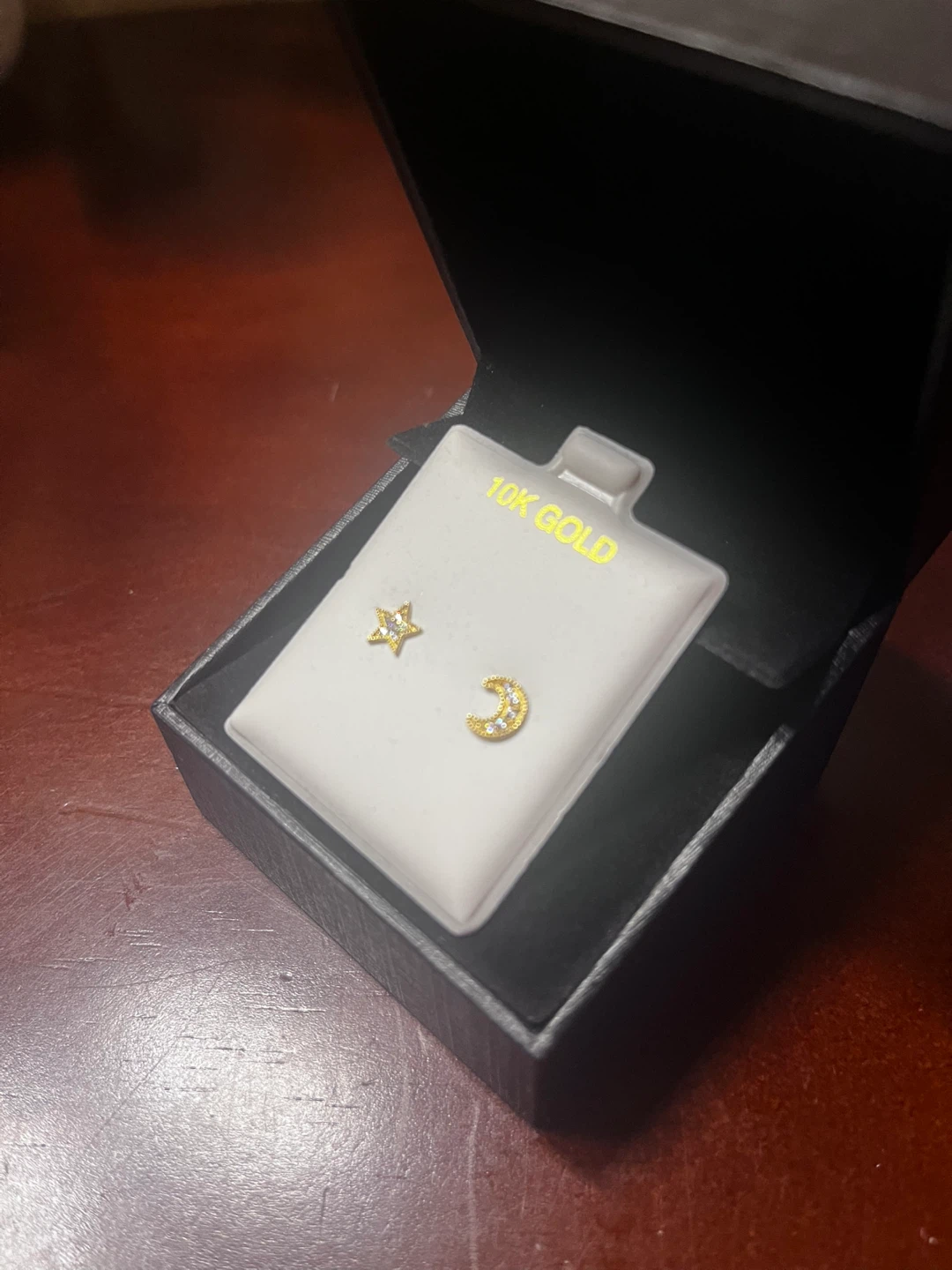 Peoples 10K Gold Star and Moon Earrings - photo 5