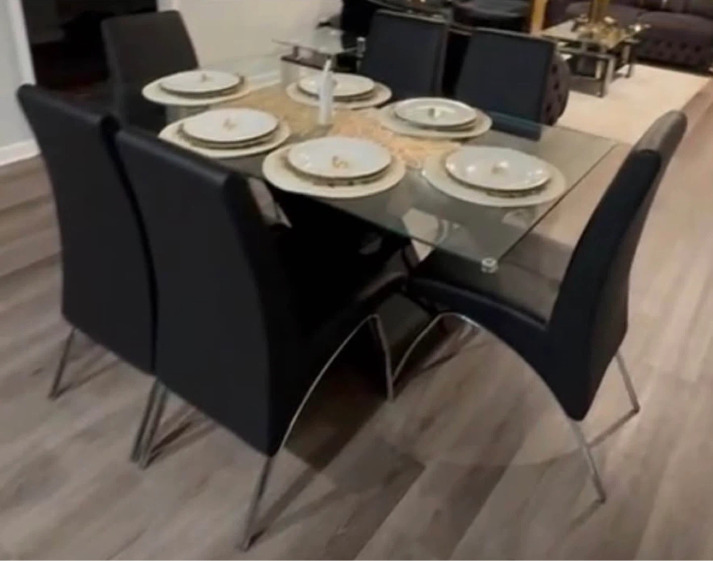 Dining Table Set with 6 Chairs