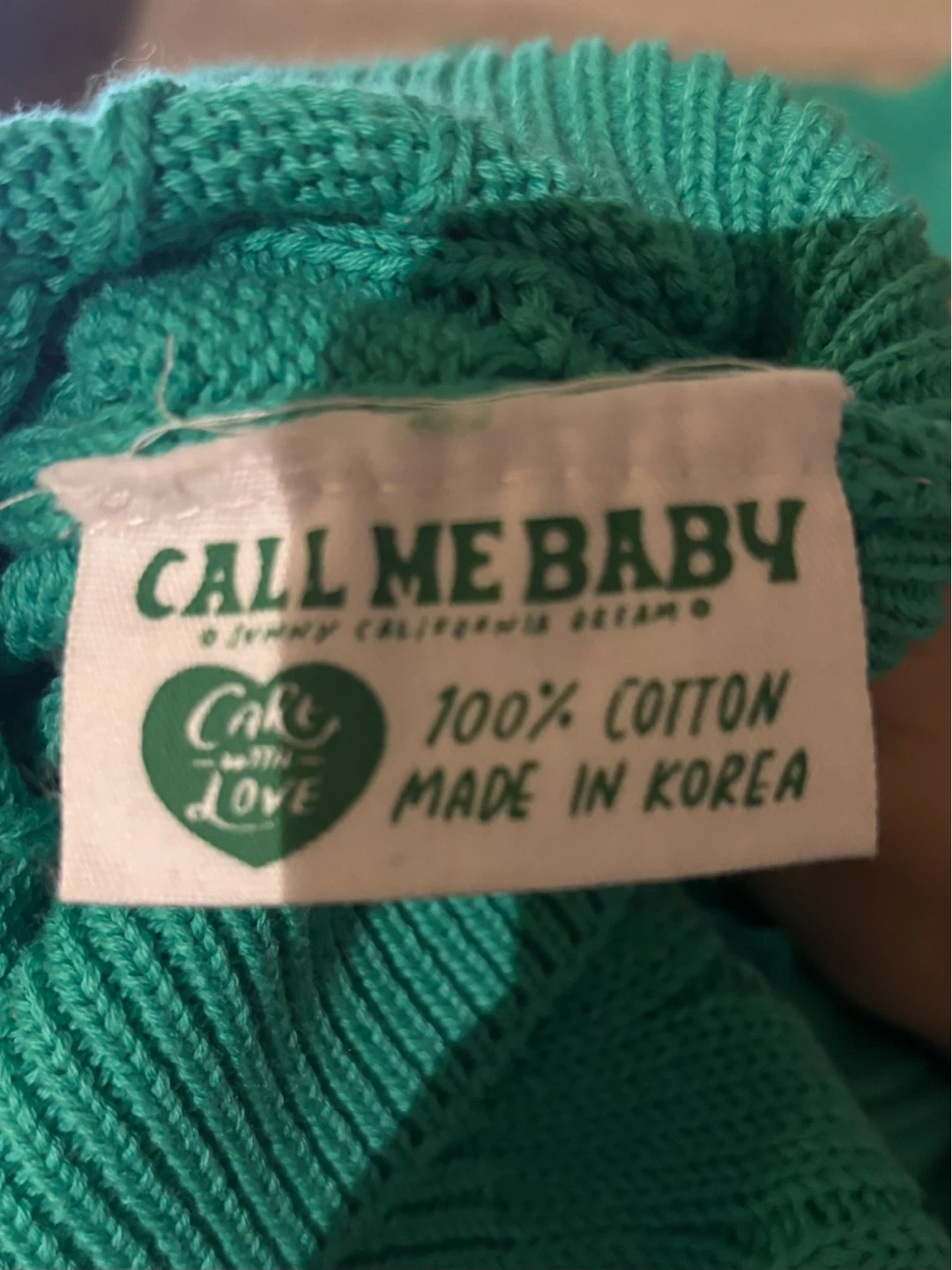 Call Me Baby Green Cable Knit Short Sleeve Sweater - photo 4