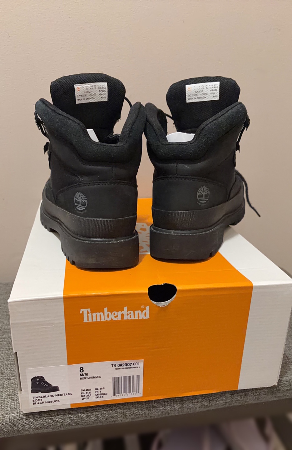 Timberland Heritage Waterproof Rubber-Toe Boots Black Nubuck - photo 5