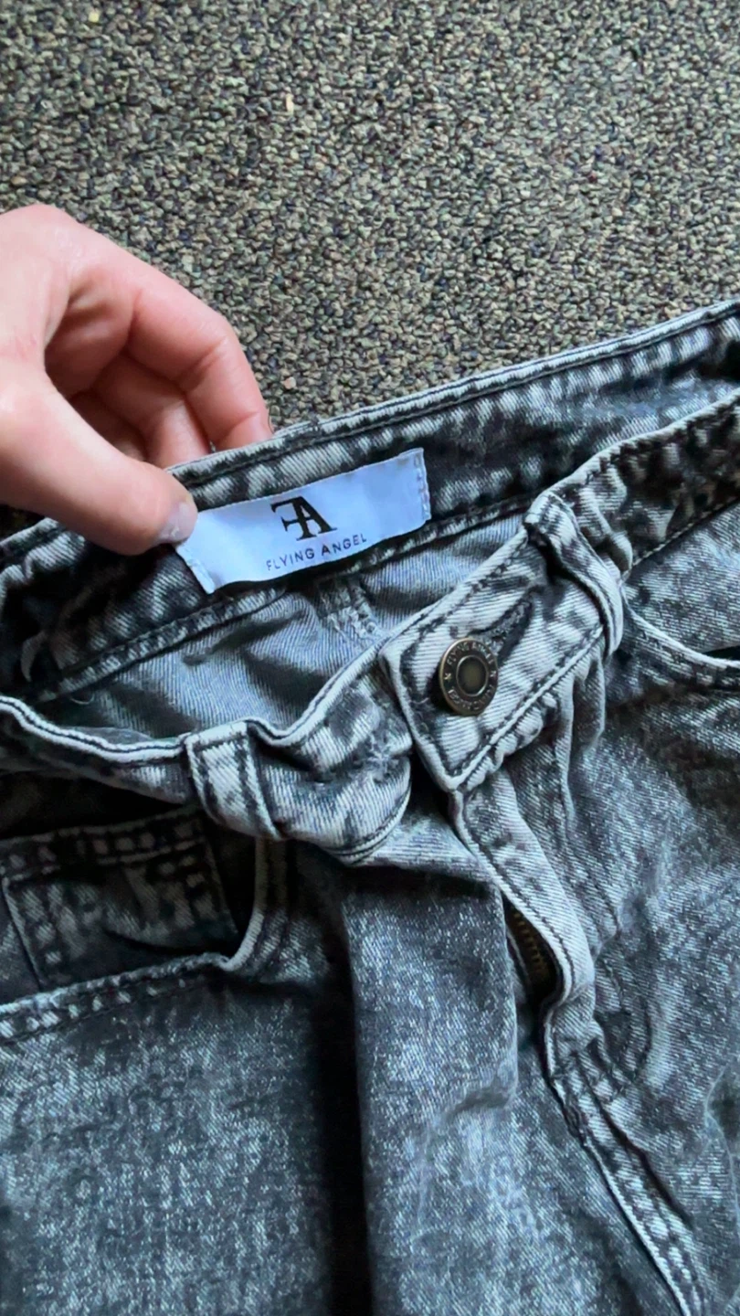 Flying Angel Acid Wash Denim Jeans - photo 2