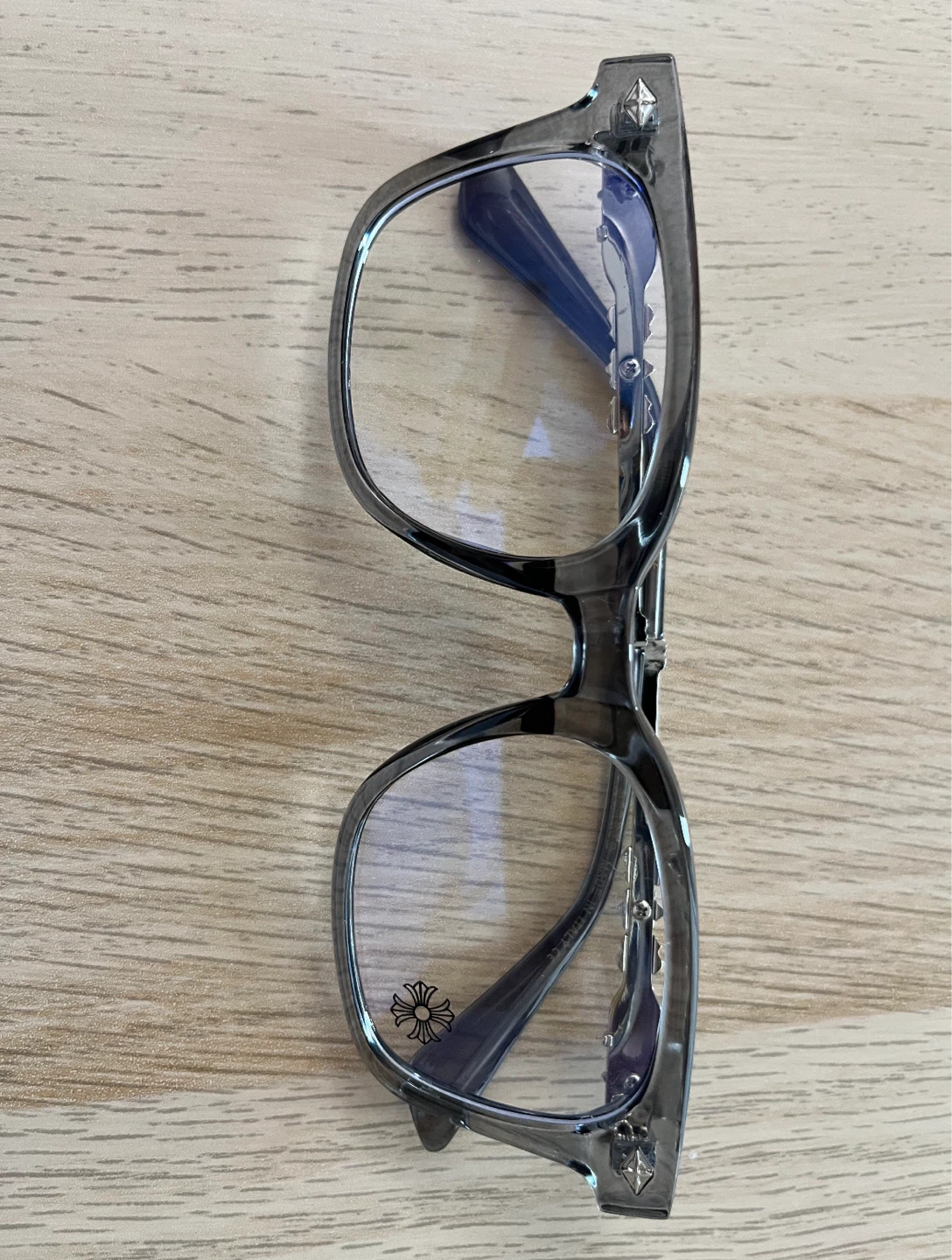 ‼️REP‼️Chrome Hearts clear black blue light glasses