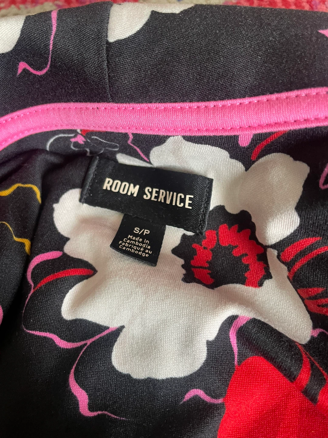 Room Service Black Floral Pajama Set - S/P - photo 2