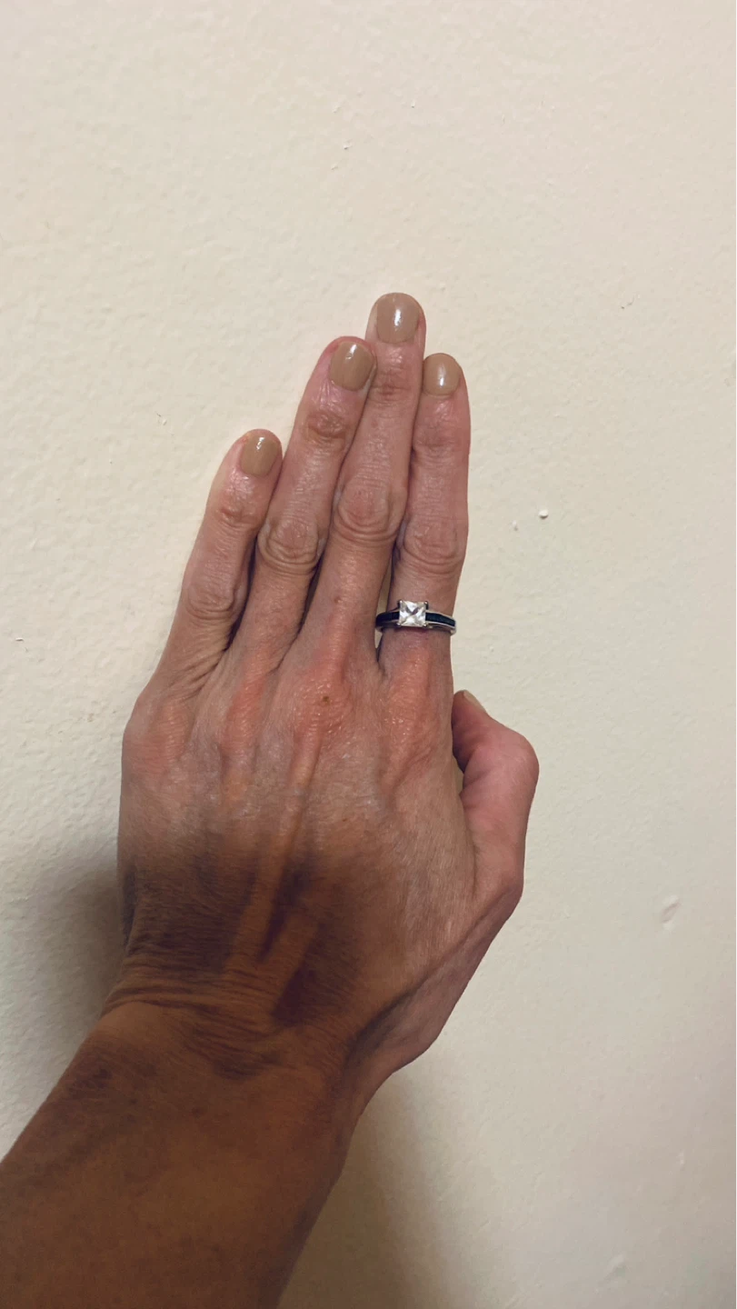 Size 7 cocktail style silver engagement ring