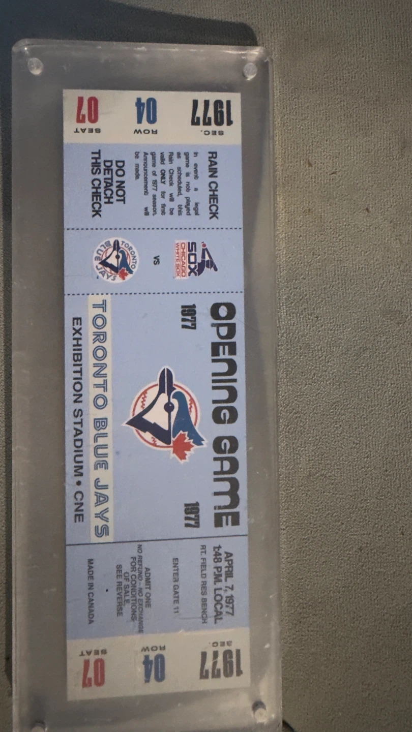 Toronto Blue Jays 1977 Opening Game Ticket Stub - photo 2