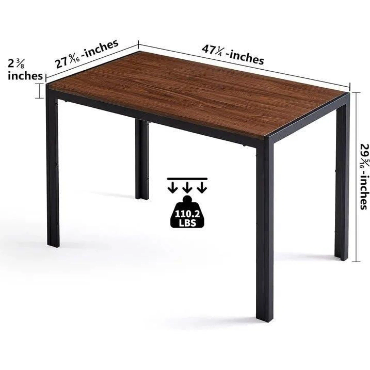 Brand new Wooden Top Dining Table with Black Metal Frame - photo 4