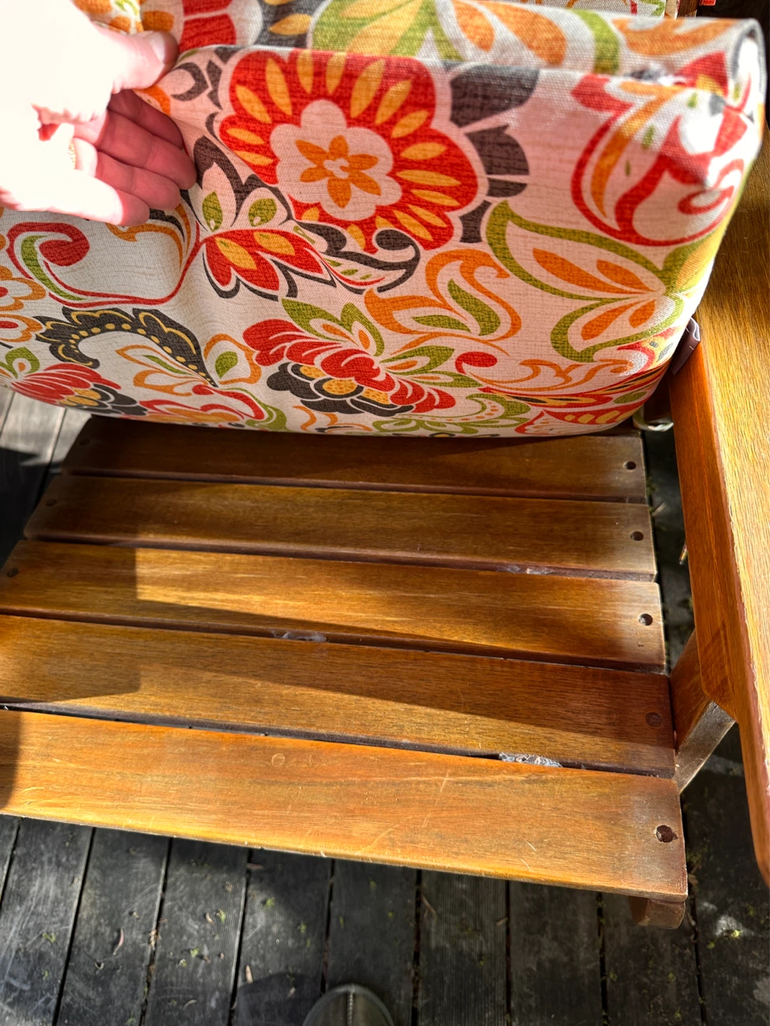 Wooden outdoor loveseat - photo 5