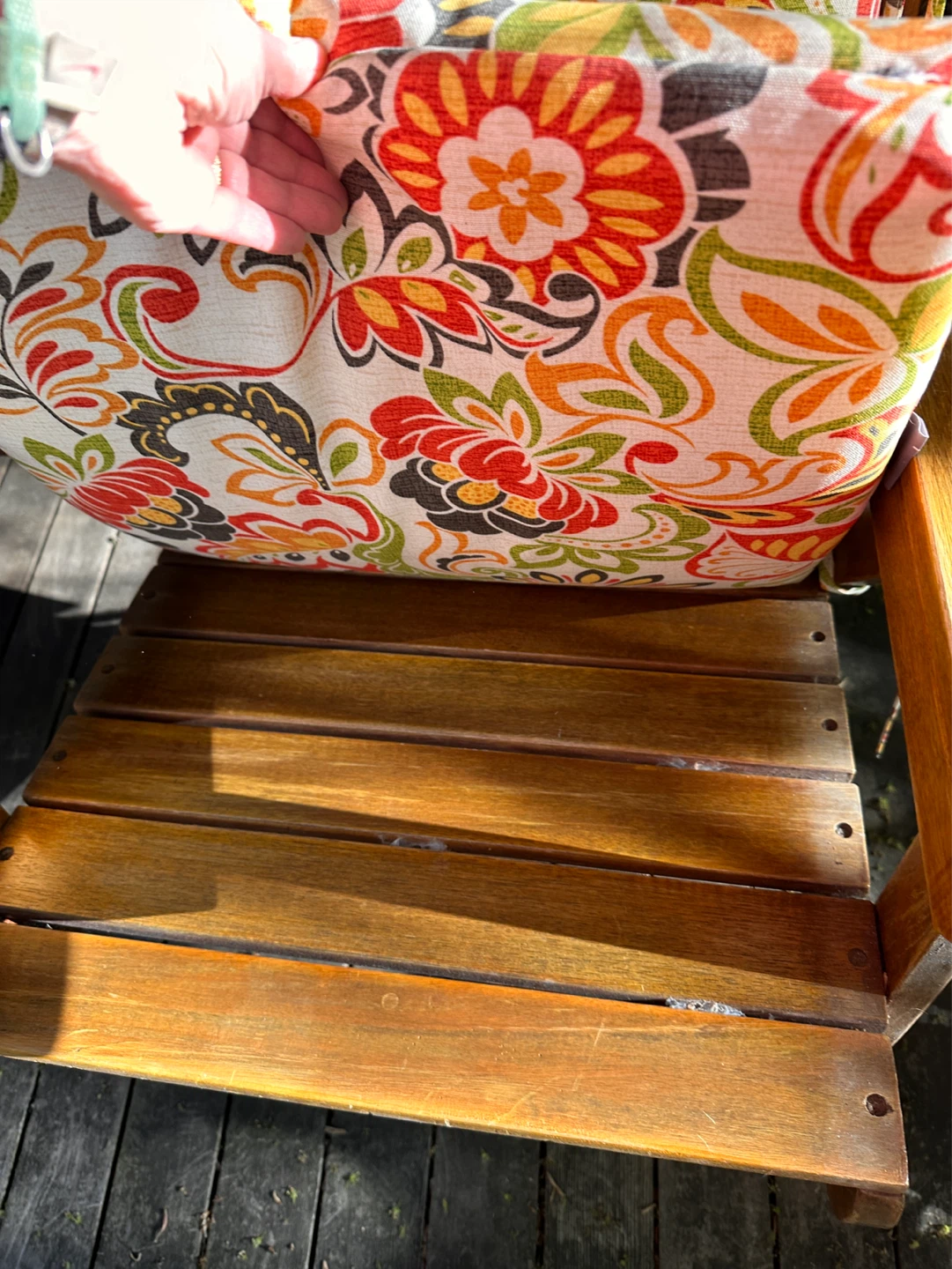 Wooden outdoor loveseat - photo 4