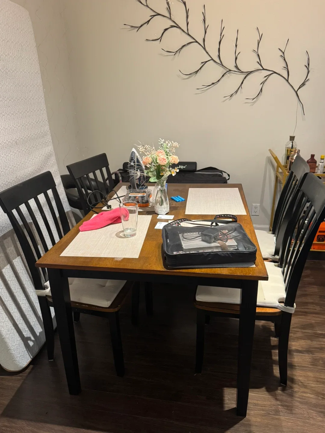 Wooden Dining Table with 4 Chairs - photo 2