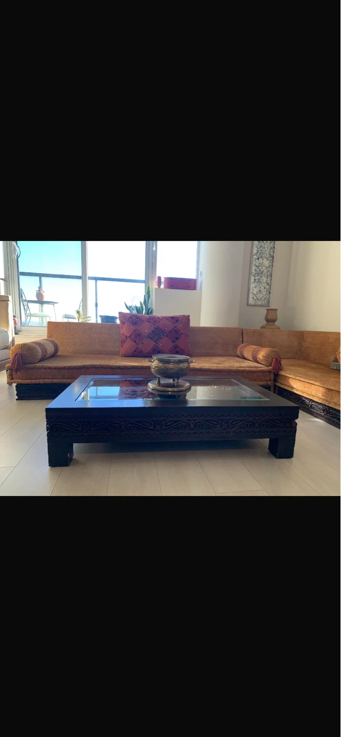 Corner Arabic Majlis with Coffee Table
