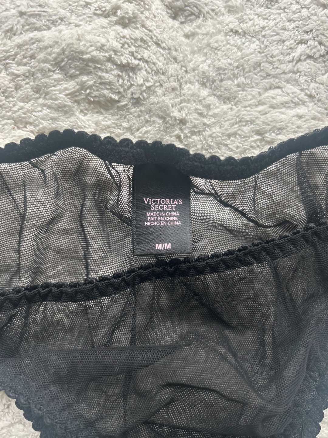 Victoria's Secret Black Pink Lace Set - Size M - photo 3