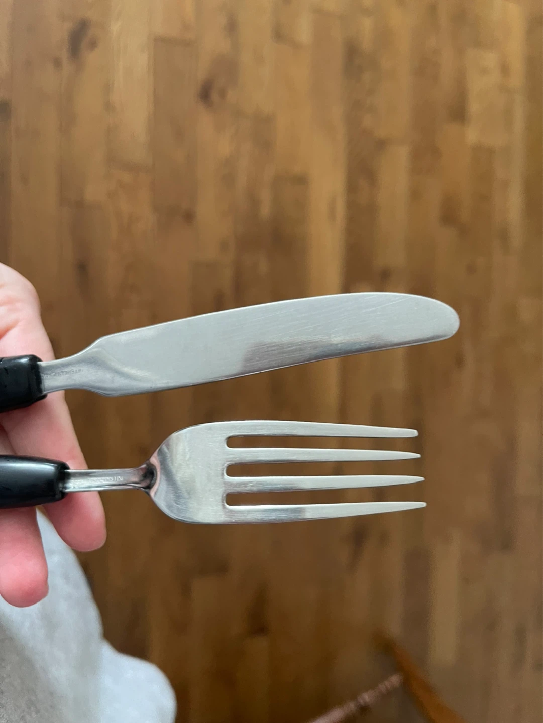 Set of Silver and Black Cutlery - photo 4