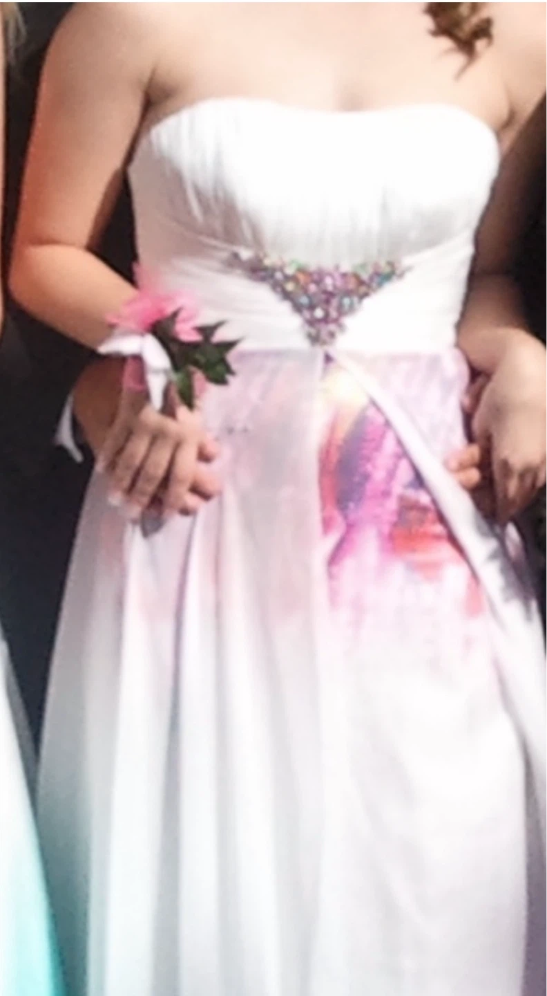 Strapless Prom Dress with Beaded Bodice