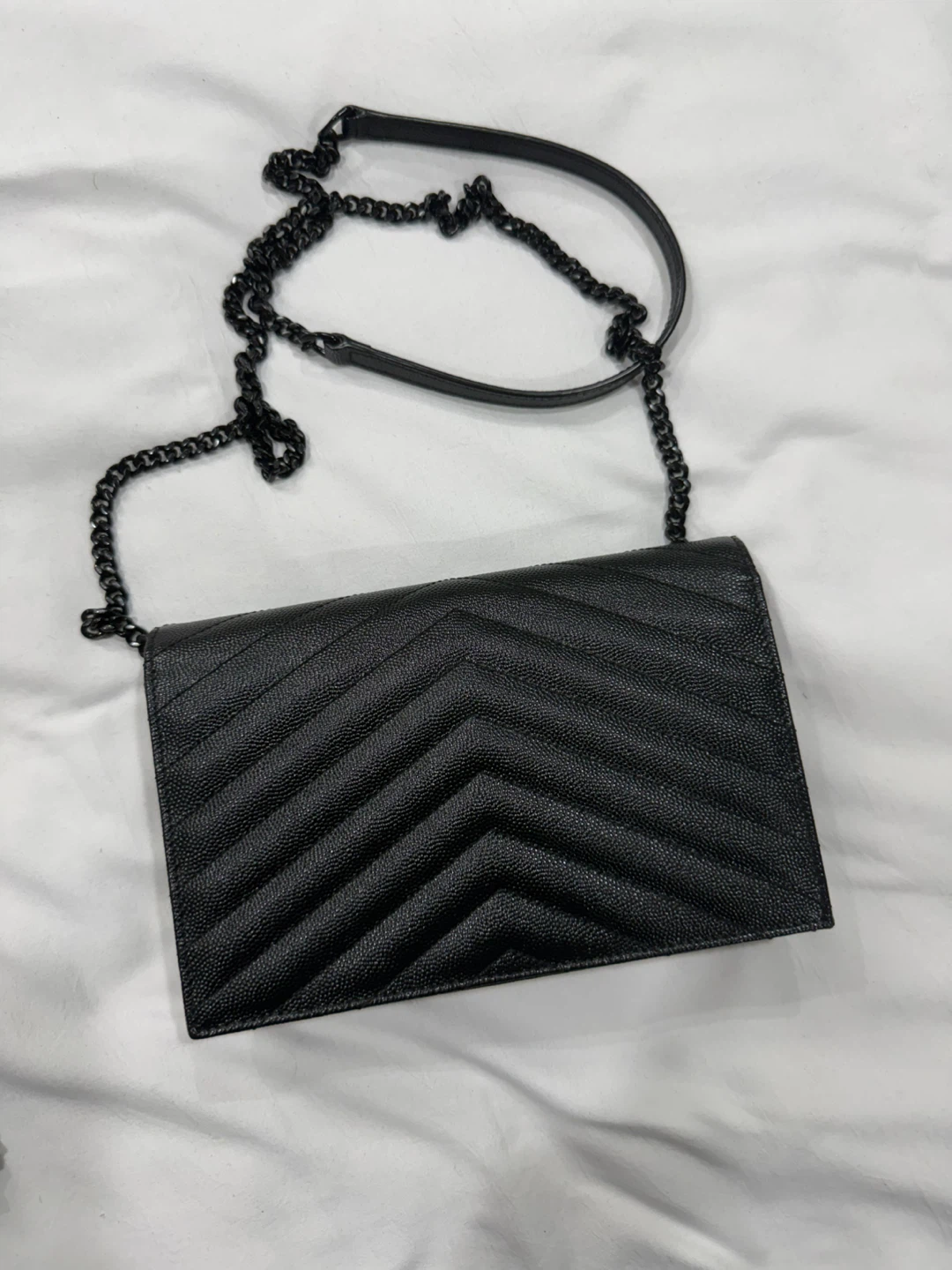 YSL Cassandre Envelope Chain Wallet Side bag - photo 2
