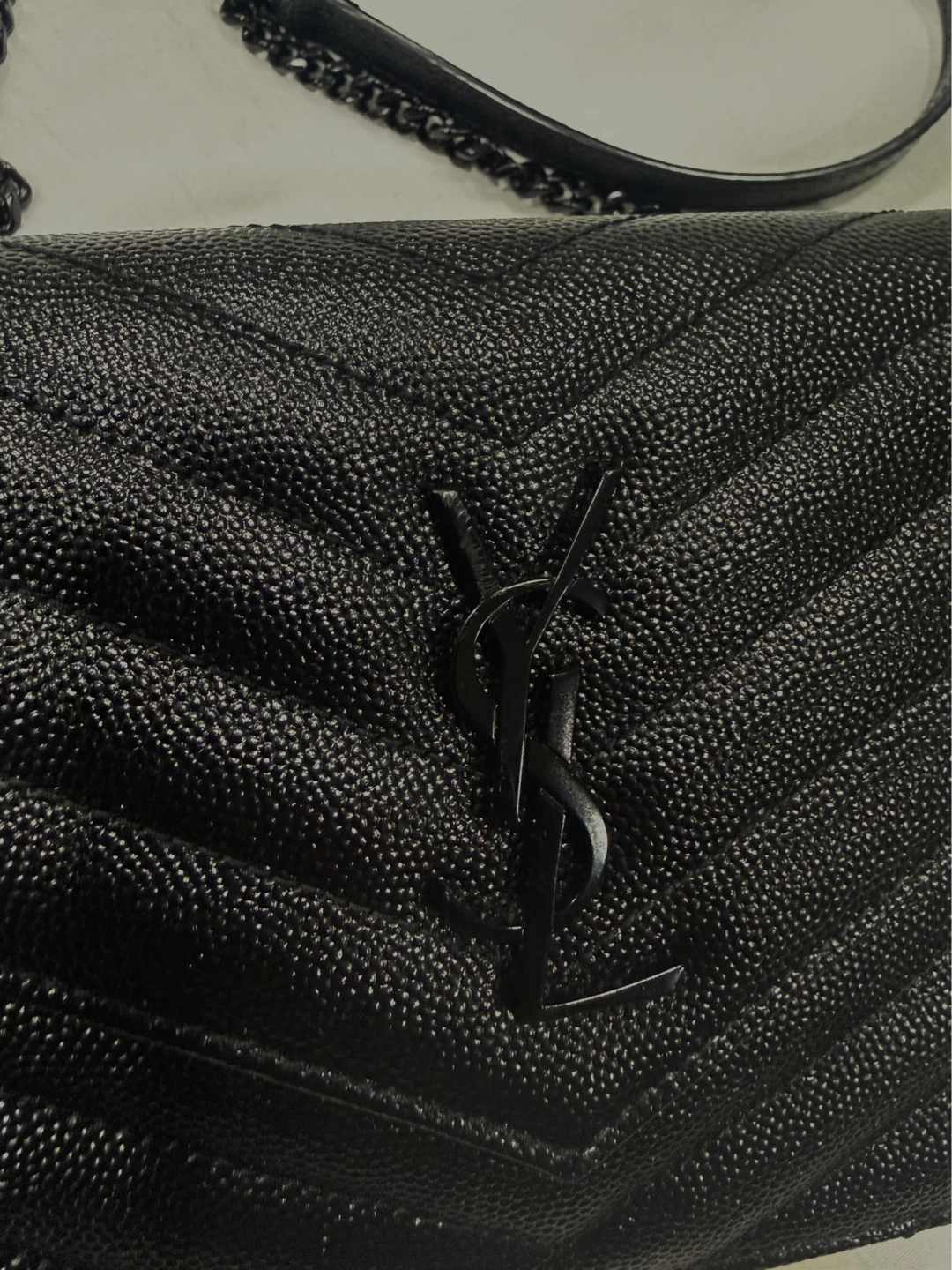 YSL Cassandre Envelope Chain Wallet Side bag - photo 3