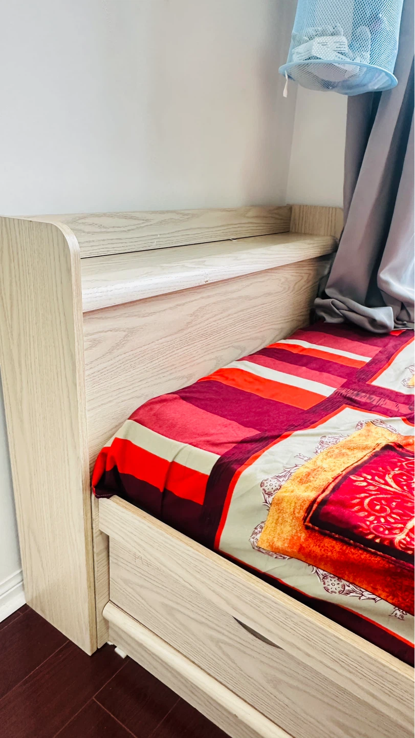 Twin bed with Drawers and Mattress - photo 3