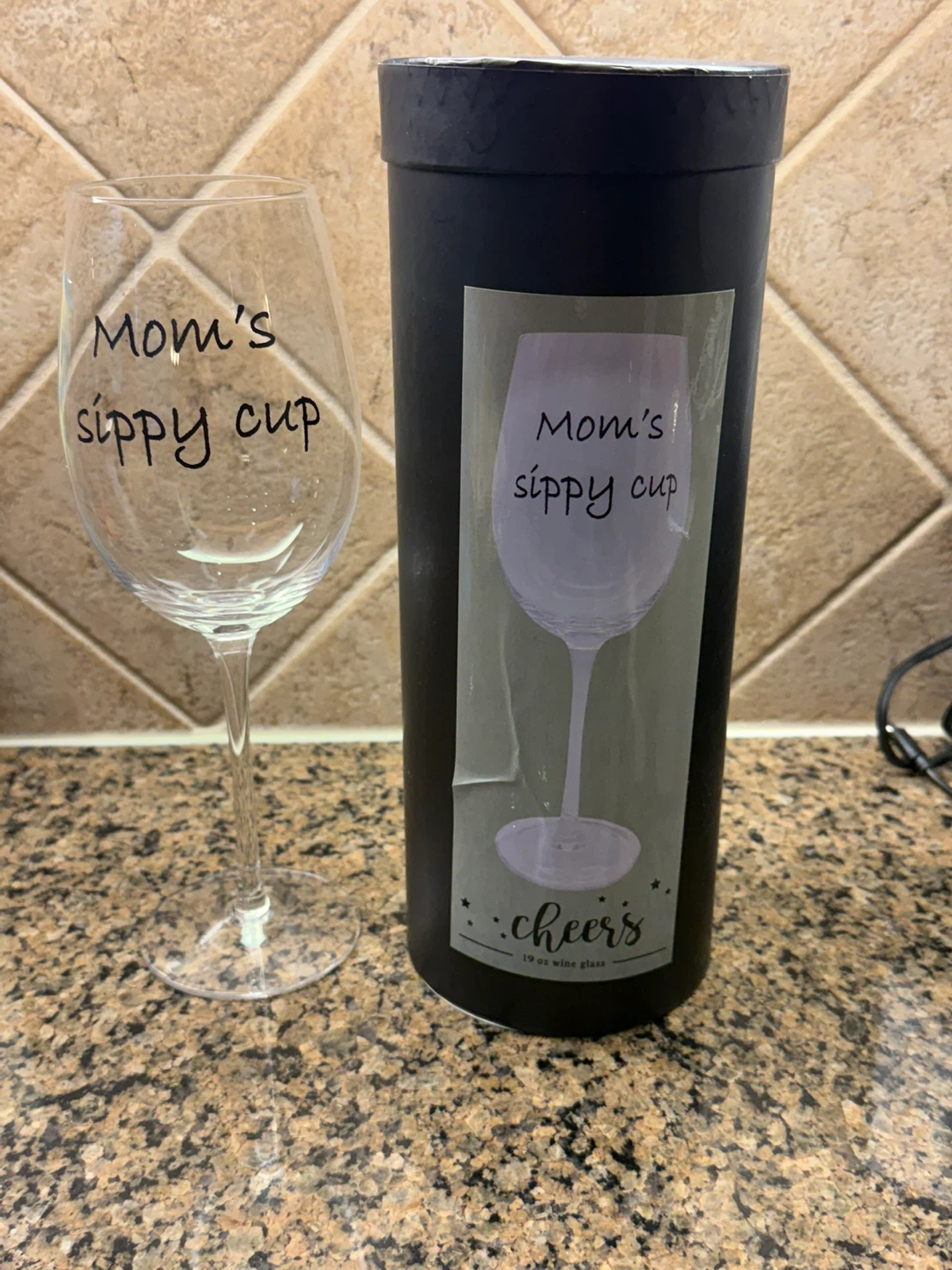19oz Large “Mom’s Sippy Cup” Wine Glass
