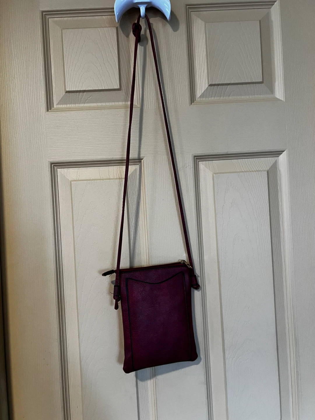 Red Faux Leather Crossbody Bag with Star Detail - photo 2