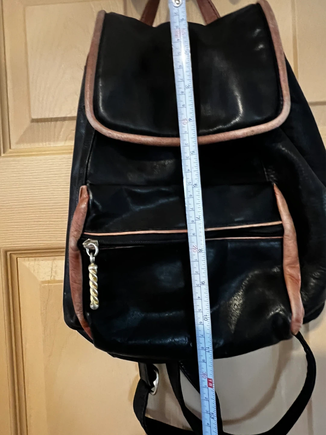 Black Leather Backpack - photo 2
