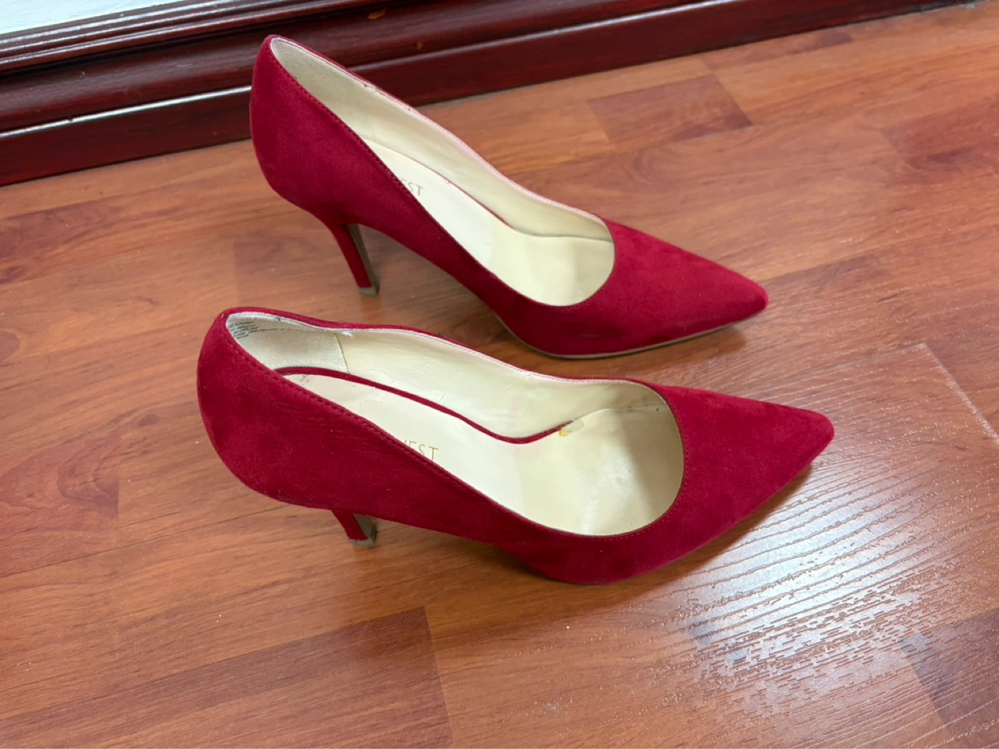 Nine West Red Suede Pumps with Box