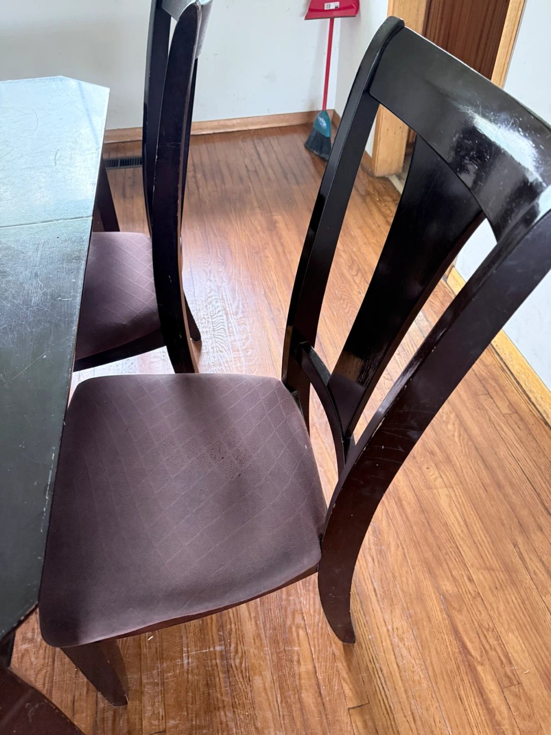 Dark Wood Dining Table and Chairs Set - photo 3