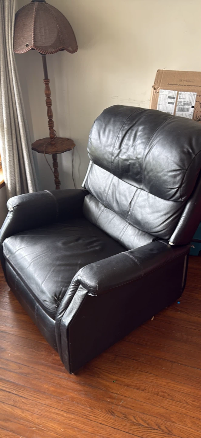 Black Leather Recliner Chair