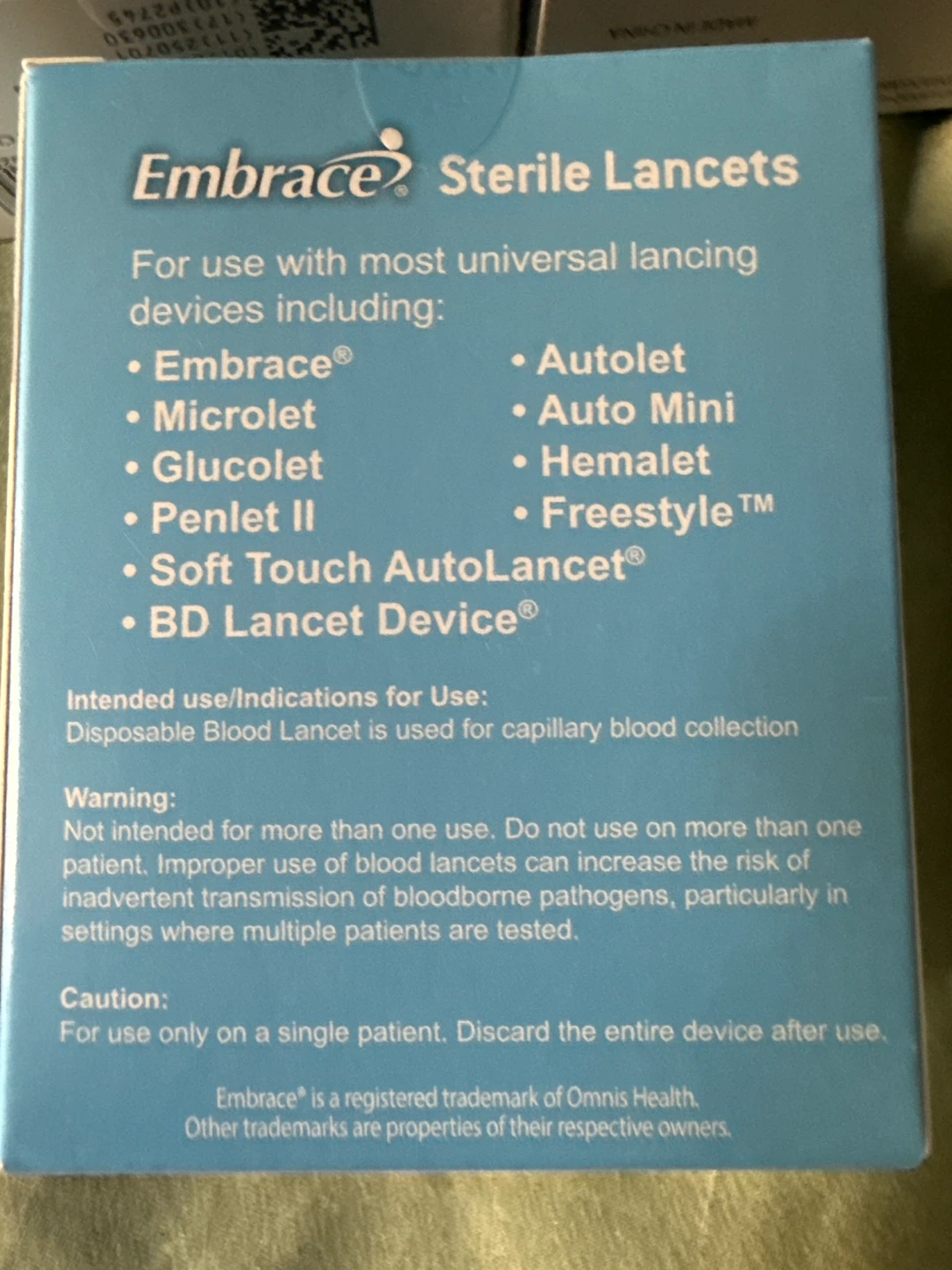Embrace Sterile Blood Glucose Lancets - 30G, 100 Count - photo 3