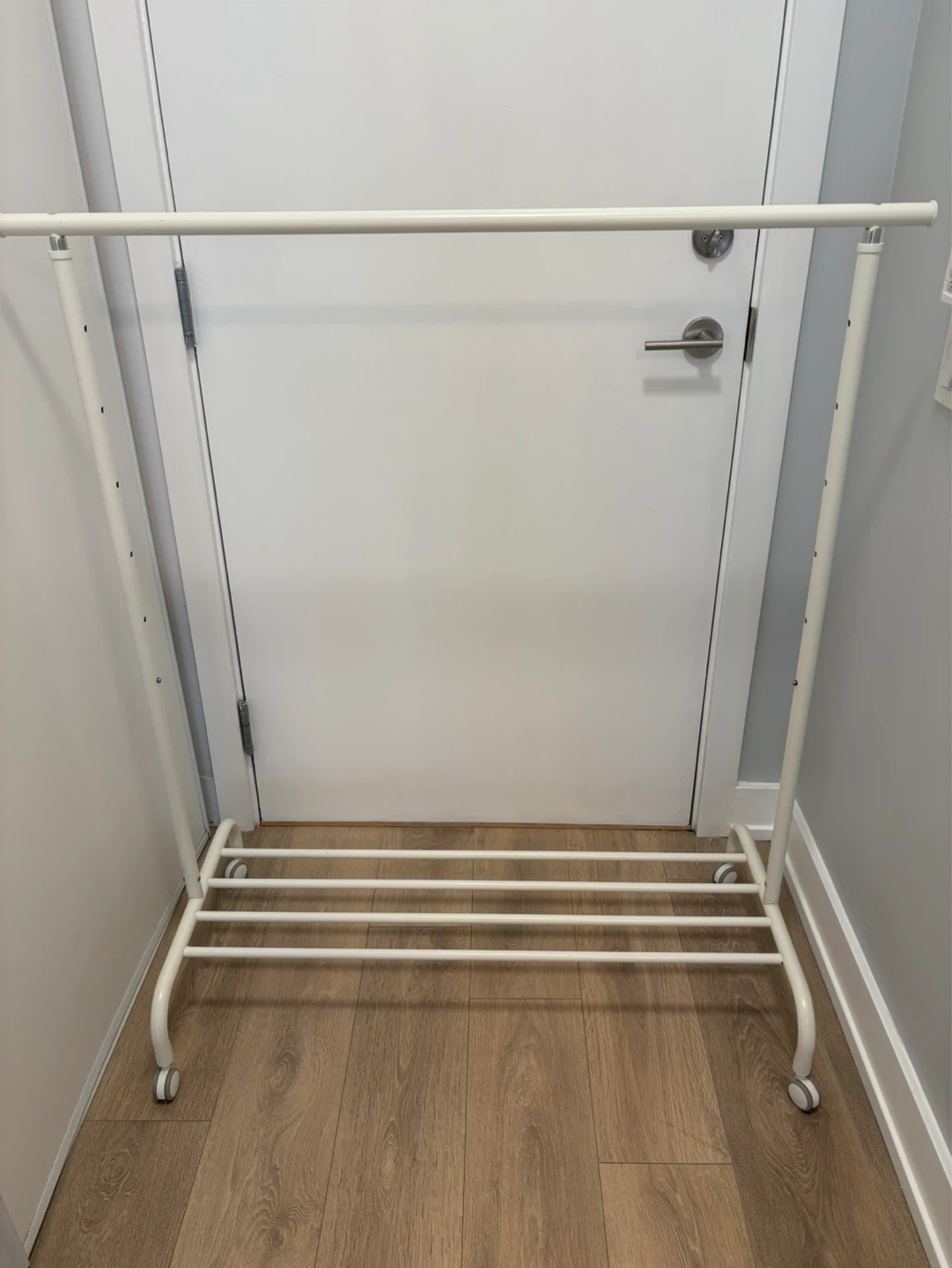 IKEA Clothes Rack on Wheels, White