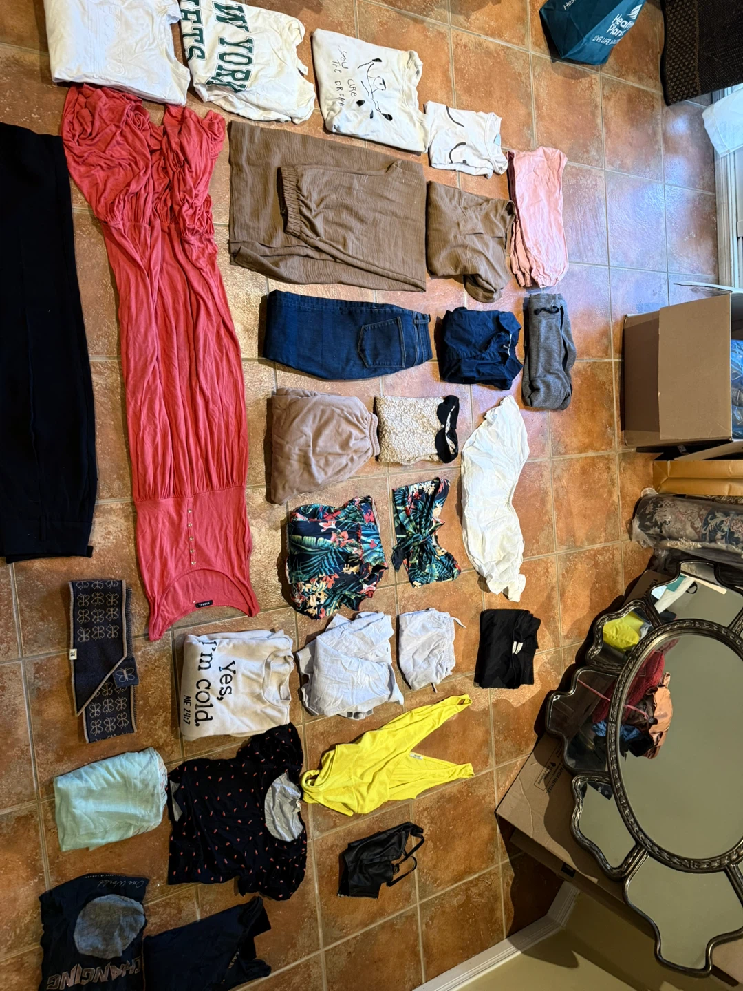 A huge box of woman’s clothing