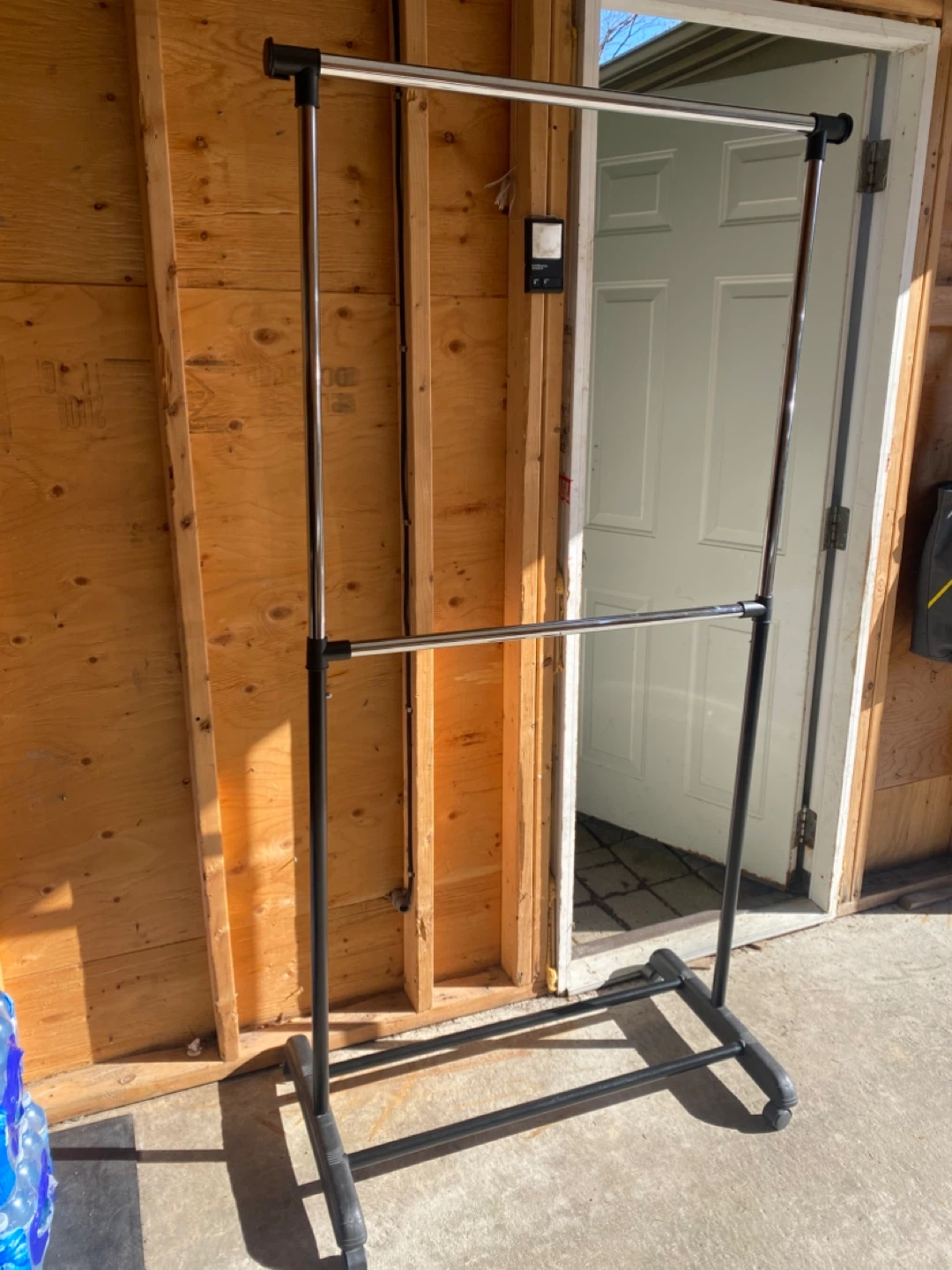 Double Garment Rack with Wheels