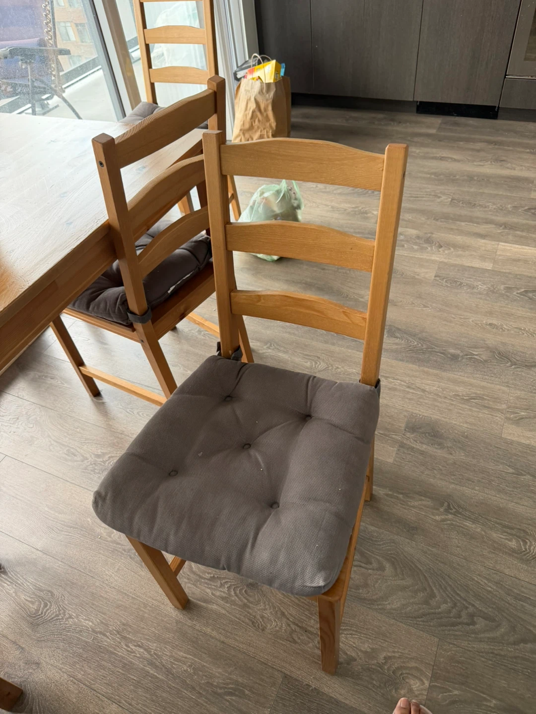 Wooden Dining Table with 4 Chairs - photo 3