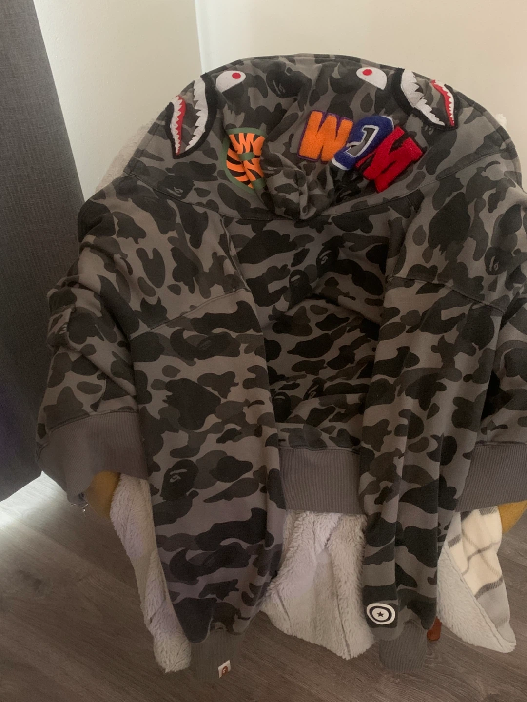 Large ABC Camo Bape Hoodie - photo 2