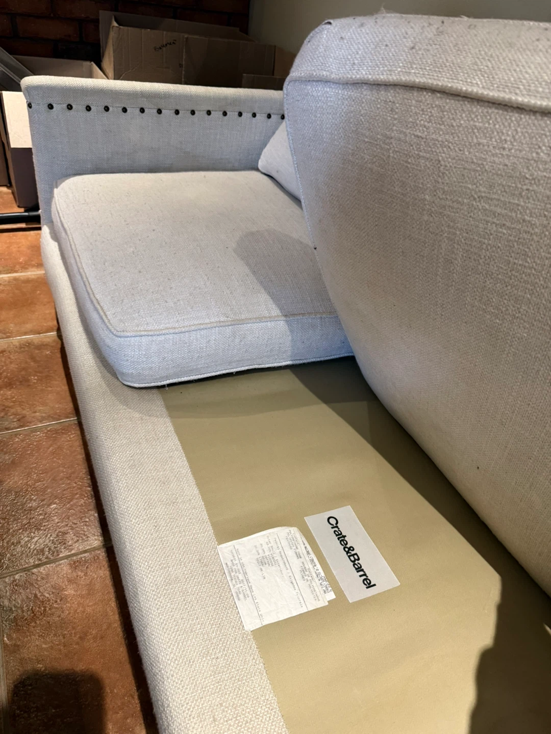 Crate & Barrel Sofa - Light Beige