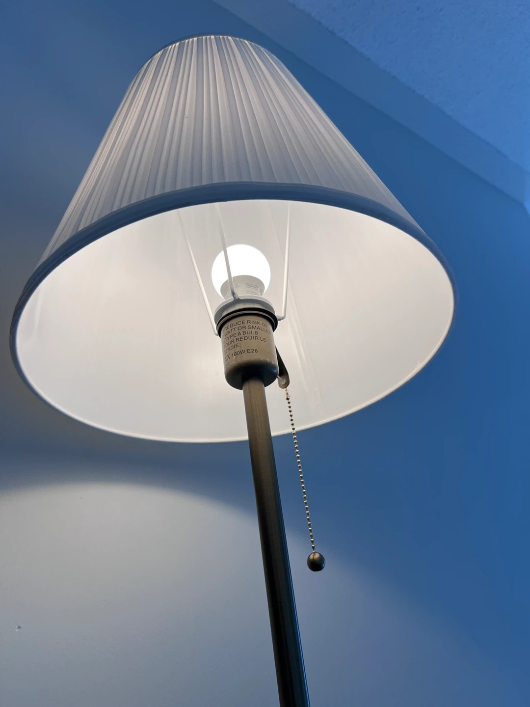 Bronze Floor Lamp with Pleated Shade - photo 2