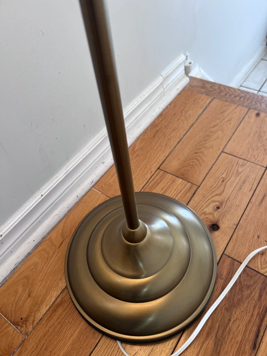 Bronze Floor Lamp with Pleated Shade