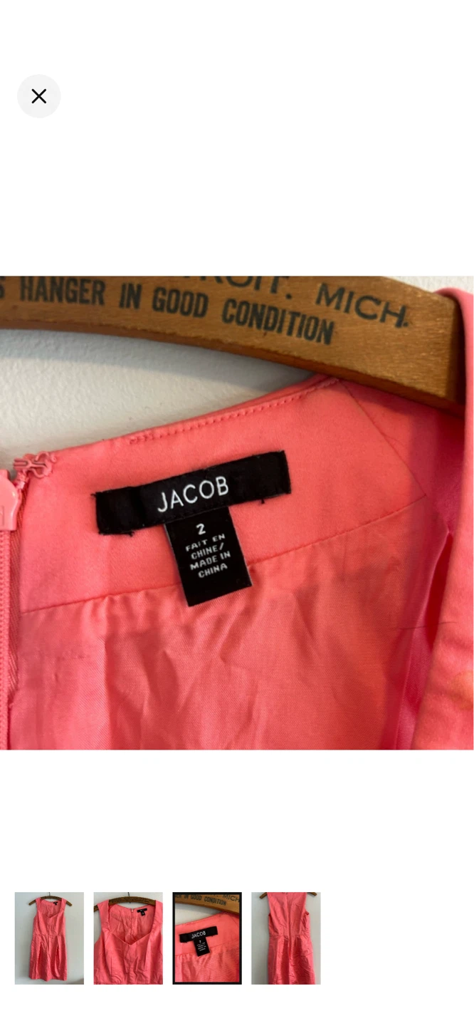 Jacob Pink Sleeveless Dress Size 2 - photo 3