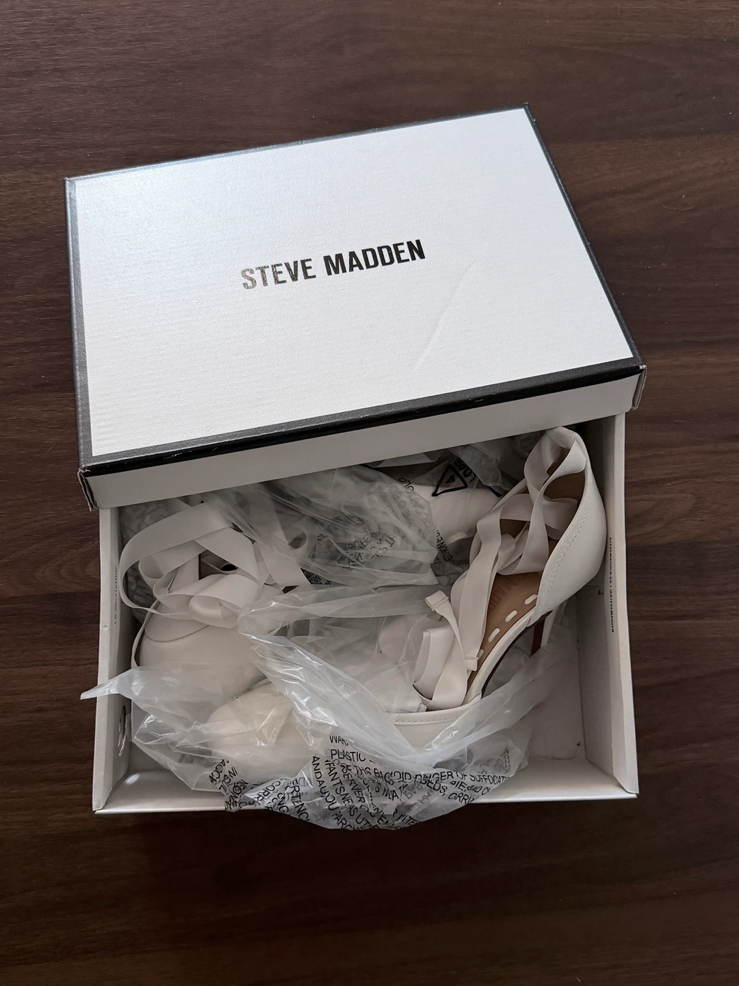 Steve Madden Larina White Satin Heels - photo 2