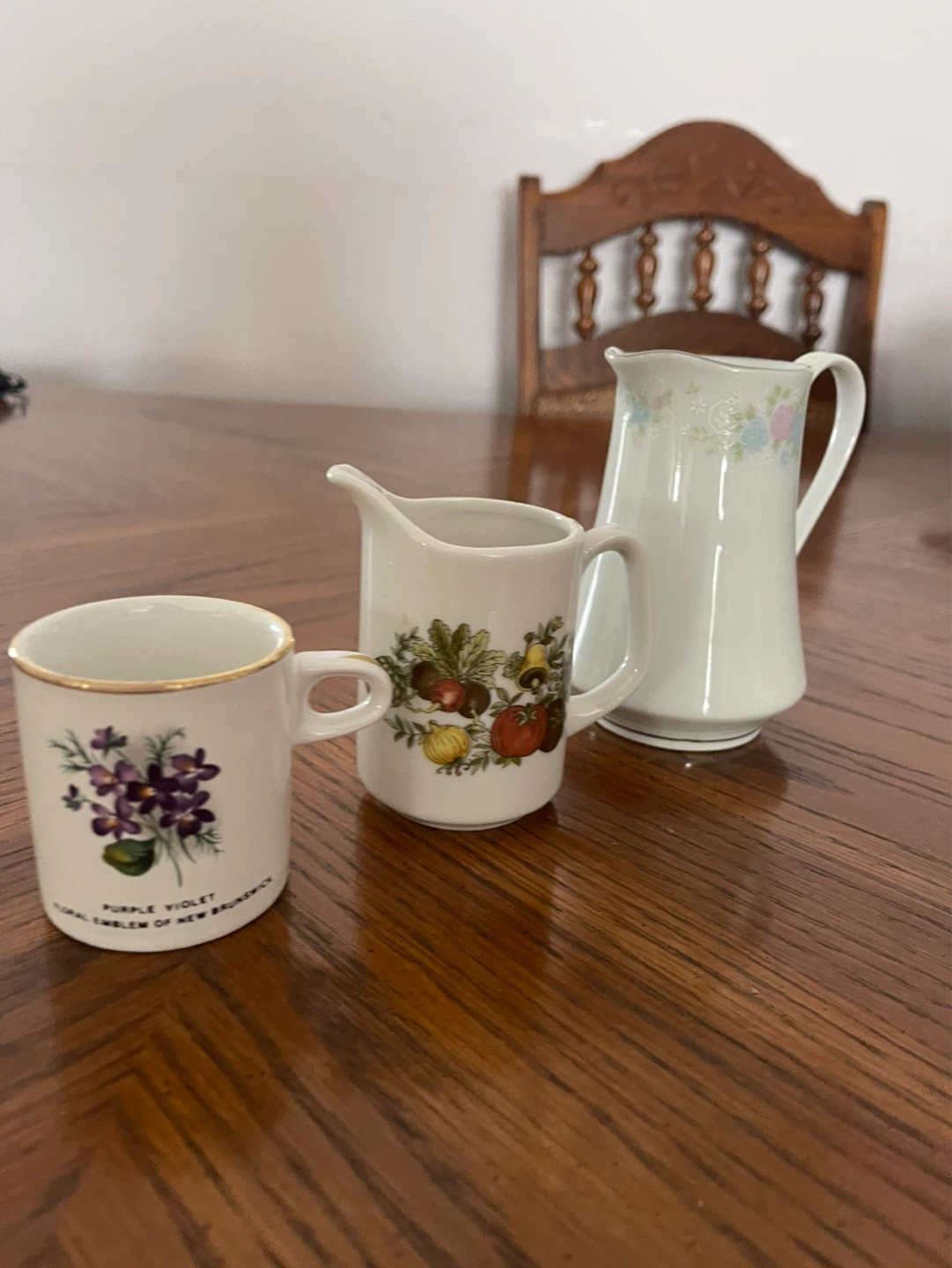 Miniature Pitcher - Purple Violet Floral Emblem of New Brunswick