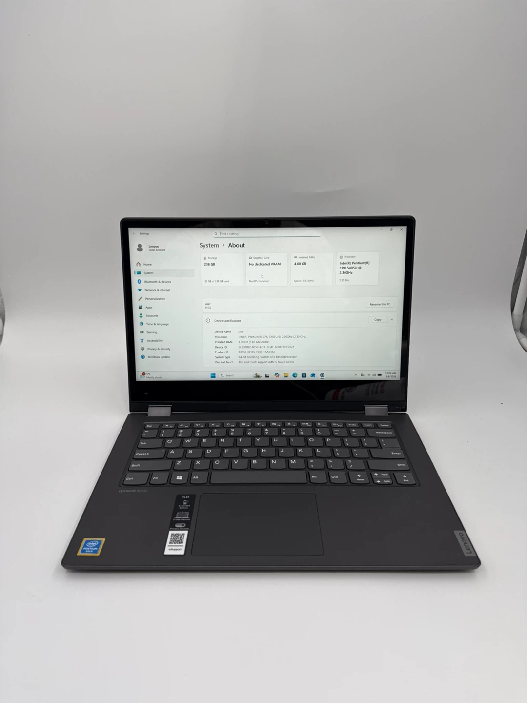 Touchscreen Lenovo Ideapad Flex 14 Intel Gold