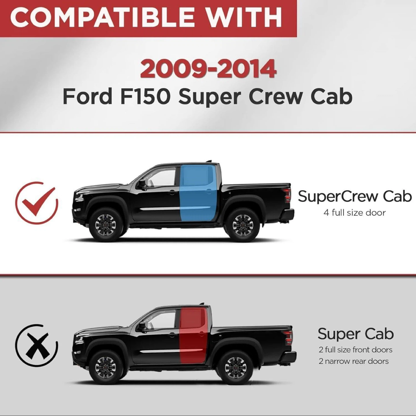 PZ Black/ Chrome Alloy Running Boards - Ford F150 - BN - photo 2