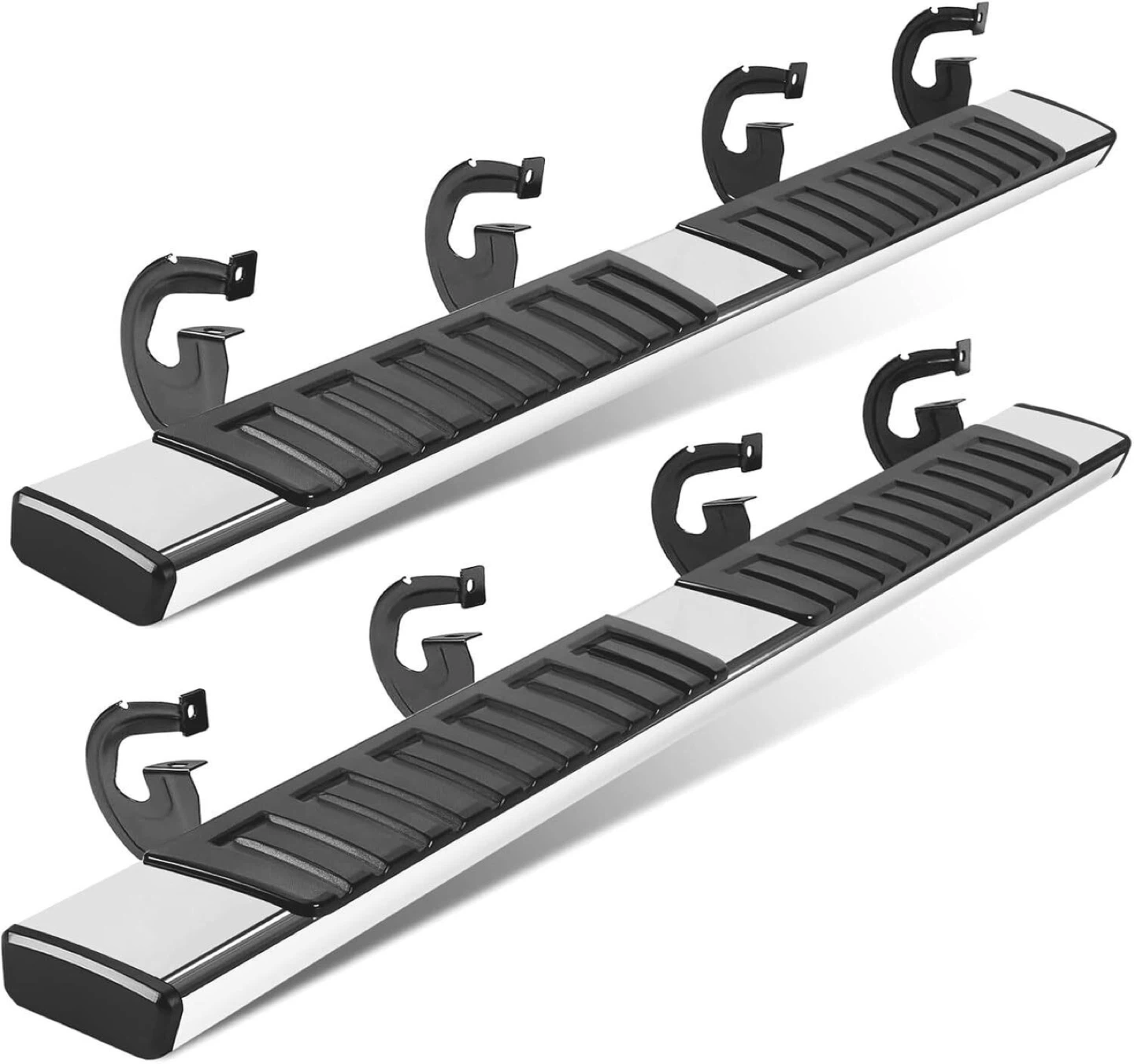 PZ Black/ Chrome Alloy Running Boards - Ford F150 - BN